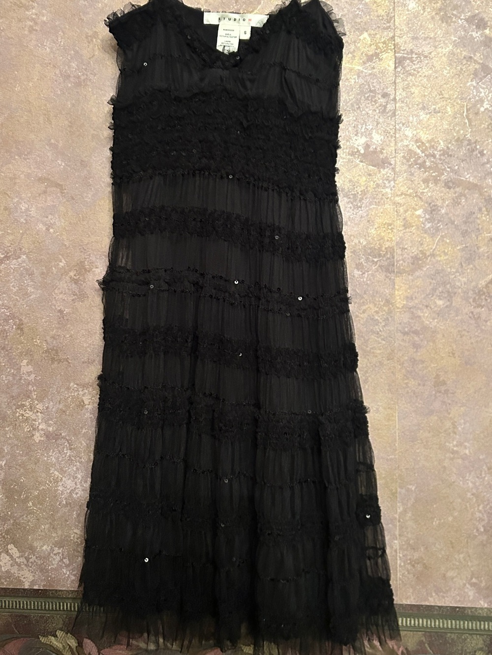 STUDIO M Lace and Sequin Dress